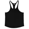 Workout Tanktop Muscle Guys Gym Clothing Bodybuilding Stringer Tank Top Men Cotton Vest Y Back Sleeveless Shirt Sports Singlets 240327