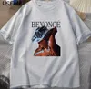 beyce Renaissance Tour T Shirt Men Women Cott Tops T-shirt O Neck Oversized Tees Streetwear Casual Harajuku Print Clothing N2rn#