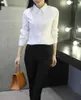 Shirt Women Spring Summer Tops Button Up Shirts Korean Work Blouses Long Sleeve Lapel Slim Office Blouse White Top Blusas Mujer 240327