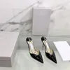 Saeda 85 Sexy Women Black Patent Leather Pumps with Crystal Designer Shoes TOP Quality Summer Party Wedding Sandals 8.5cm with Box EU35-42