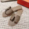 10A designer strand oran sandaal dames chypre sandalen sliders flt mule rubber bruin zwart witte pantoffel sandlas dames kantoor loafers wedge slider schoenen slippers Nieuw