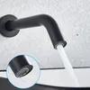 Torneiras de pia do banheiro Vidric Black Chrome Touchless Sensor Bacia Torneira Handsfree Indutivo Plugue Elétrico Misturador de Água Fria Bateria Power
