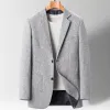 2024-Hoge Kwaliteit Blazer Mannen Britse Stijl Elegante Fi High-End Eenvoudige Casual Party Beste Man Jonge gentleman Jasje W5An #