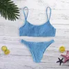Kadın Mayo 2024 Seksi Bikini Set Kadınlar Bandaj Push-Up Yastıklı Sutyen Mayo Banyo Üçgen Thang Biquini Takım