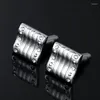 Bow Ties Silver Tone Cuffer Bink for Men Fashion Cuff Bouton Qualité de mariage Gift Gift Gift