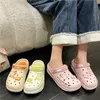 Women Platform Hole Slippers Outdoor Clogs Thick Sandals EVA Nonslip Flip Flops Home Slides Garden Shoes 240326