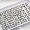 Bant halkaları 100 PCS Moda Hollow Sier Renk Erkekler İçin Paslanmaz Çelik Kadınlar Mix Hayvan Aşk Vb. Stil Boyutu 17mm ila 21mm Drop de OTPBI