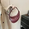 Tasche Frauen Vielseitig Achselhöhle PU Leder Einfache Crossbody Zipper Verschluss Einfarbig Weibliche Pendeln