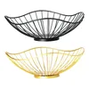 Plates Multipurpose Metal Wire Fruit Basket Candy Storage Dessert Rack Modern Vegetable Holder For Kitchen Wedding Livingroom Decor