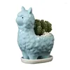 Vaser Creative Alpaca Meaty Flowerpot Office Desktop Dekorativ keramik med Tray Small