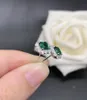 Kolczyki na stadninie 14K białe złoto (ogółem 1ct) 0,5ct Każdy Asscher Cut Cut Green Lab Grown Diamond Carring Biżuteria E066
