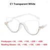 Óculos de sol Xinke Blue Block Retro Clássico Óptico Mulheres Leitura Óculos Semi-Rimless Cat Shape Frame Designer Moda Anti-Blue-Ray Lens