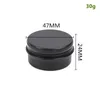 30g/1 oz Black Aluminum Tin Jar for Cream Balm Nail Candle Cosmetic Container Refillable Bottles Tea Cans Metal Box Candle Jars