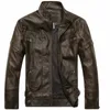 men PU Chaquetas De Cuero Nueva Motocicleta Cott Coat Otoño Invierno Chaqueta De Cuero Polar Jaqueta De Couro Masculina Casual f950 #