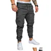 Mens Pants Jogger Sıradan Fitness Erkek Spor Giyim Bot Sıkı Sweatpants Men Erkek Siyah Gym Jogging Damla Teslim Giyim Dhb8w