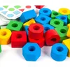 Inteligence Zabawy DIY Dzieci Geometryczny kształt Dopasowanie kolorów 3D Puzzle Montessori Educational Learning Toys Interactive Battle Game 24327
