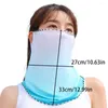 Bufandas Flap Color Caramelo Cara Gini Máscara Protector Solar Velo Anti-UV Verano Mujeres Escote Seda Conducción