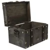 収納バッグ木製の宝箱装飾ボックスロックとふたヴィンテージスタイルのトランクジュエリーキーケーキコインコレクション