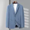 2024 Spring och Autumn New Waffle Suit Fi Coat Casual Suit Men Senior Busin Formal Wear Thick Single West M-4XL G61R#