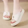 Chinelos femininos plataforma flip flops 2024 verão moda branco sandálias casuais ao ar livre sola grossa senhoras sapatos zapatos mujer