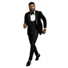 Men'S Suits & Blazers Mens Black White Polka Dots Veet Men Costume Homme Groom Tuxedos Wedding Slim Fit Party Blazer Landuxiu Drop De Dhelo