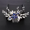 Pinces à cheveux perle cristal fleur feuilles peignes vignes bande pour femmes mariée accessoires de mariage bijoux strass bandeaux