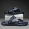 Sandaler Style Men's Mans Casual Shoe Lightweight Två sätt att bära högkvalitativt mode bärande sommarmän strand toffel