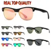 Mens Fashion Sunglasses Vintage Oversized Sunglasses Ray Brille Sun Glasses Ray Classic UV Protection Glass Lenses with Leath3472960