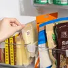 Kitchen Storage Refrigerator Door Organizer 4 Pack Bins Partition Fridge Divider Clear Plastic Baskets Space Allocator For Home