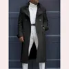 Fi Beyaz LG Ceket Hendek Yün Erkek Palto LG Trench Coat Çifte Göğüslü Katlar Sokak Giydirme Partisi Gevşek Jacke 79QC#
