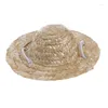 Appareil de chien Paille du chapeau de compagnie pour chat avec sangle réglable Sombrero Taille S /