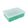 Baking Moulds Widened Bottom Ice Tray Leakproof Freezer With Transparent Lid Food Grade Reusable Cube Maker For Fridge Non-sticky