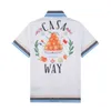 Designer Polo Casablanca T-shirt Mens 2024 Nouveau ensemble de chemises à manches courtes florales
