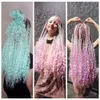 Synthetic Hair Extensions Goddess Cloghet Braids 22Quot Bohemian Box Braiding Grey Blue Pink Messy 12 Strandspc1653175 Drop Delivery P Dhtvv