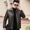 yxl-605 Natural Leather Jacket Men's Plus Size Fur All-in-One Casual Jacket for Autumn and Winter P4Fg#