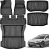 Tesla Model 3 Vloermatten Volledige Set Custom Fit 2020-2023 All-Weather Cargo Liners Achterbagagebak Kofferbak Vloermat Interieuraccessoires