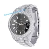 Op maat gemaakt herenmerkhorloge Ice out vvs moissanite diamanten mechanisch horloge