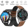 DT95 läderband smart klocka för män rund beröring pekskärm hjärtfrekvens blodtryck monitor smartwatch bluetooth telefonsamtal ecg c3572211