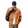 Мужская куртка осень-зима корейская повседневная куртка мужская одежда панк-джинсовый топ уличная униформа Wed Cott Fi пальто 2022 Q44F #
