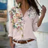 Kvinnors blusar Spring Forest Landscape 3D Print Women Shirt mode streetwear harajuku y2k casual långa ärmkläder