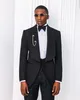 Abiti da uomo su misura 3 pezzi Blazer Gilet Pantaloni One Butt Ampio risvolto Matrimonio Sposo Abbigliamento da lavoro formalePlus Size Tuxedo Custom Made E2i4 #