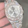 Diamonds AP Watch APF Factory VVS Out Moissanite Can Test Test Luksus Diamonds Kwarc Ruch lodowy Sapphire 11 styl