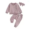 Conjuntos de roupas nascidos bebê menina roupas margarida outfit manga longa moletom camisetas tops calças infantis criança outono inverno