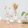 花瓶透明なガラスの花の花瓶の装飾現代の水耕栽培ドライフラワーホーム装飾用のリビングルームアクセサリーのための装飾品