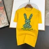 2023 Summer Luxury Brand Funny Rabbit 100%Cott Men's T-shirt For Men Short Sleeve Printed T Shirt Top Tshirt Clothing p4jH#