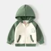 어린이 까마귀 2024 New Boys Colored Dinosaur 코트 베이비 지퍼 셔츠 한국 어린이 착용