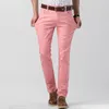 2022 Nieuwe Jeans Klassieke Stijl Busin Fi Roze Rood Geel Stretch Slim Fit Rechte Denim Broek Mannelijke Merk broek 03OA #