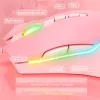 Mice ONIKUMA 6400 DPI Wired Gaming Mouse Breathing LED Optical USB 7 Buttons Gamer Computer Pink Mice for Laptop PC Desktop