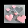 Pişirme Kalıpları 3D Güzel Kalp Şekimi Silikon Kalıp Epoksi Reçine Diy Takı Küpe Kolye Araçları Mutfak Kek Dekorasyon Çikolata
