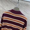 Women's Knits 24 Seasons Of Casual Fashion Striped Long Sleeve Knitted Cedar Jacket Does Not Pick The Upper Body Is Thin And Versatile